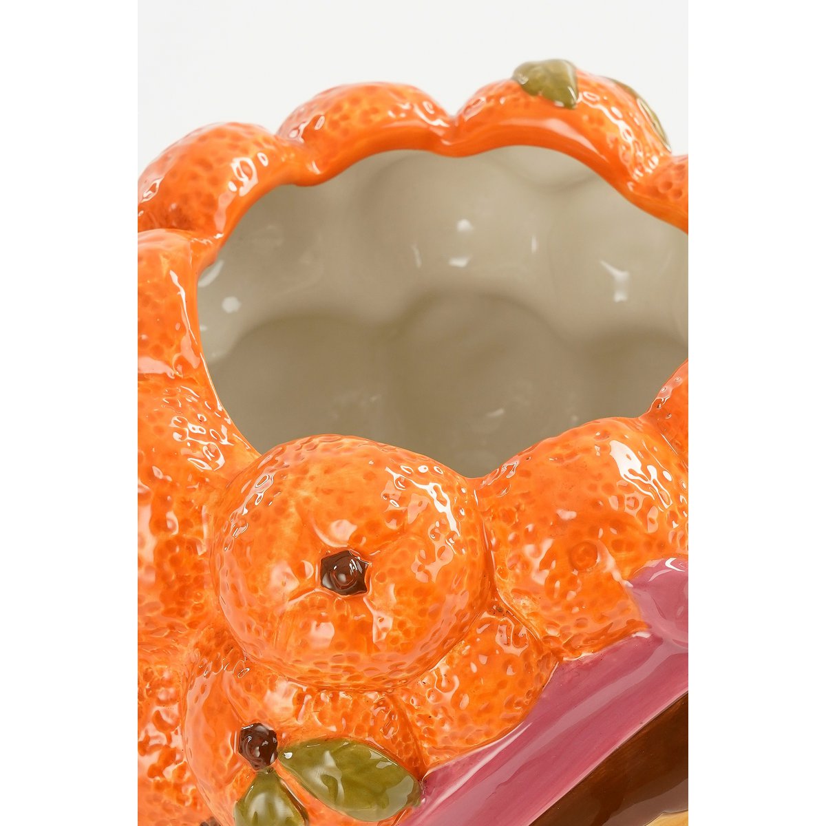 Funny Bloempot - L20 x B20 x H22 cm - Dolomiet - Oranje