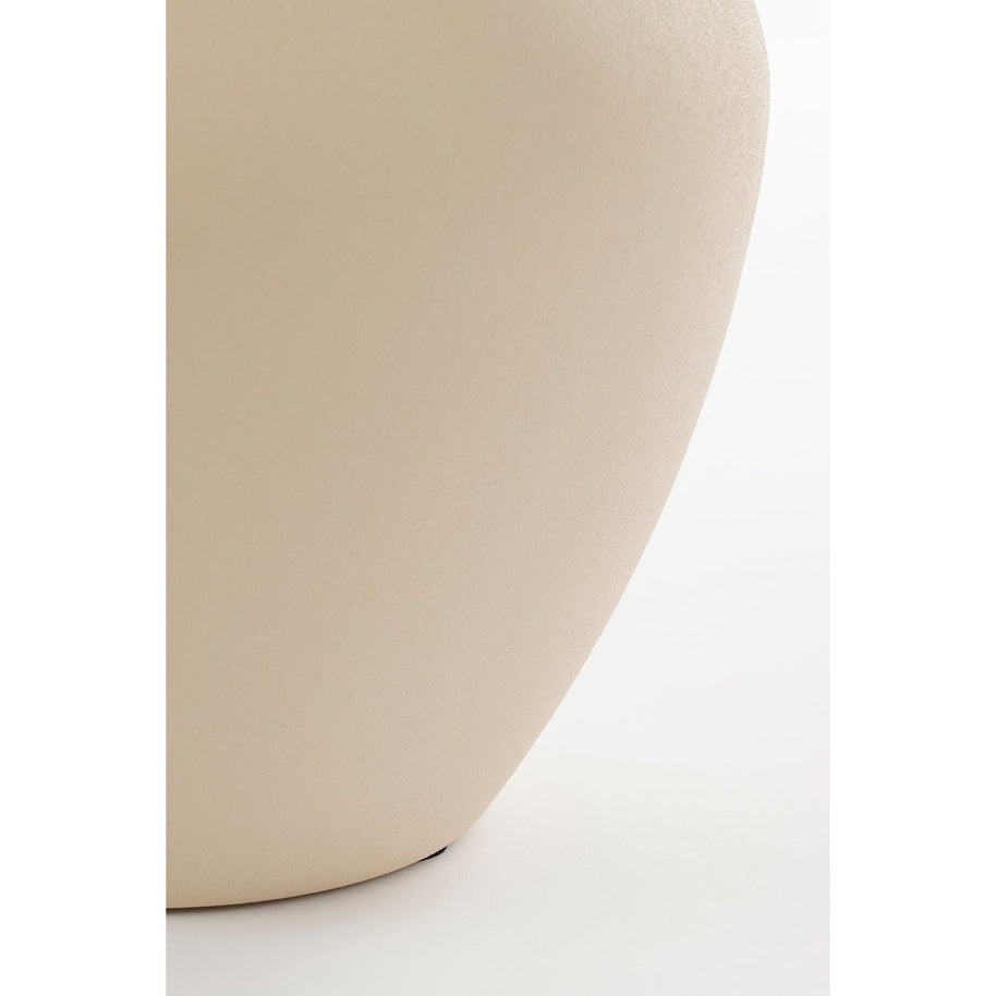 Gyge Vaas - L26 x B22 x H31 cm - Metaal - Off-white