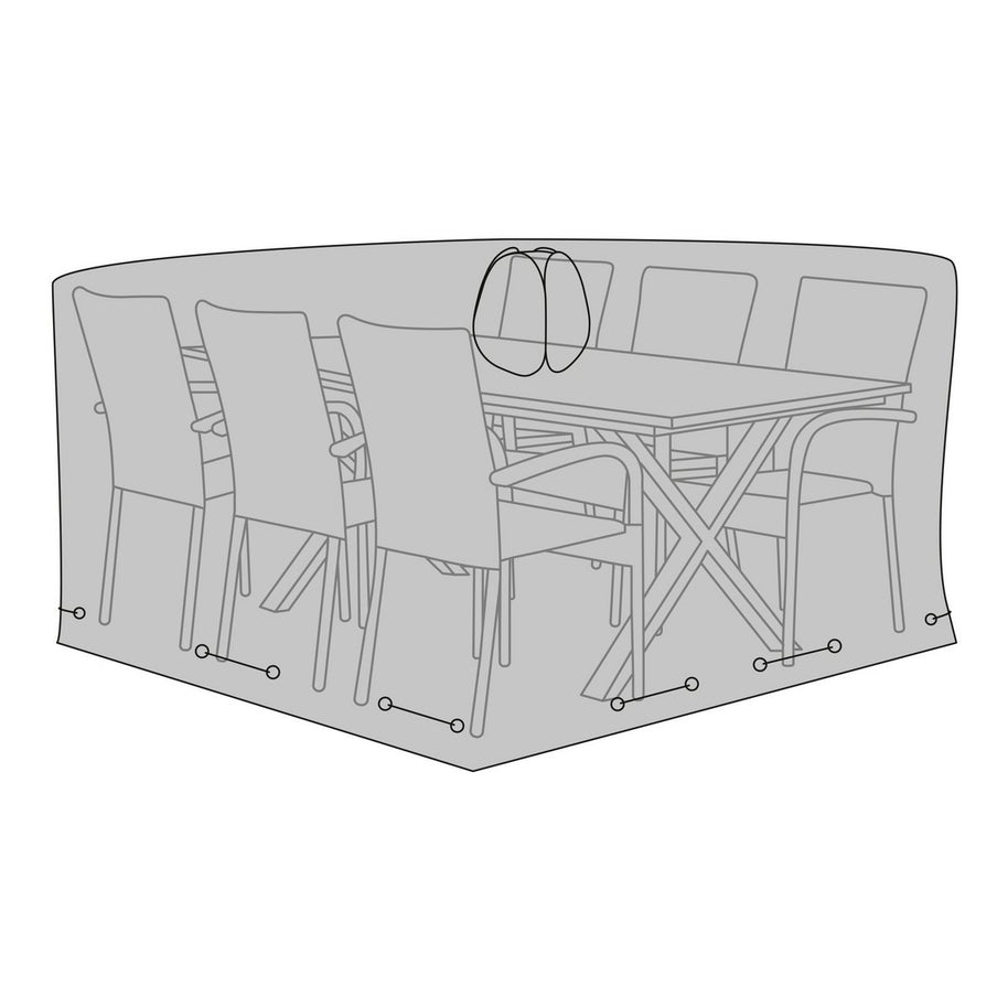 Luxe tuinmeubel hoes - tuinset hoes - Zwart, polyester, 155x235x95 cm