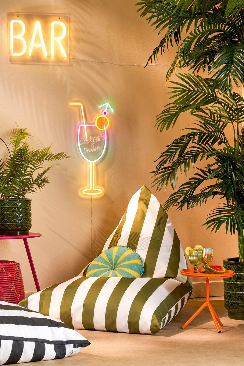 Rissy Zitzak - L140 x B95 x H95 cm - Groen, Wit