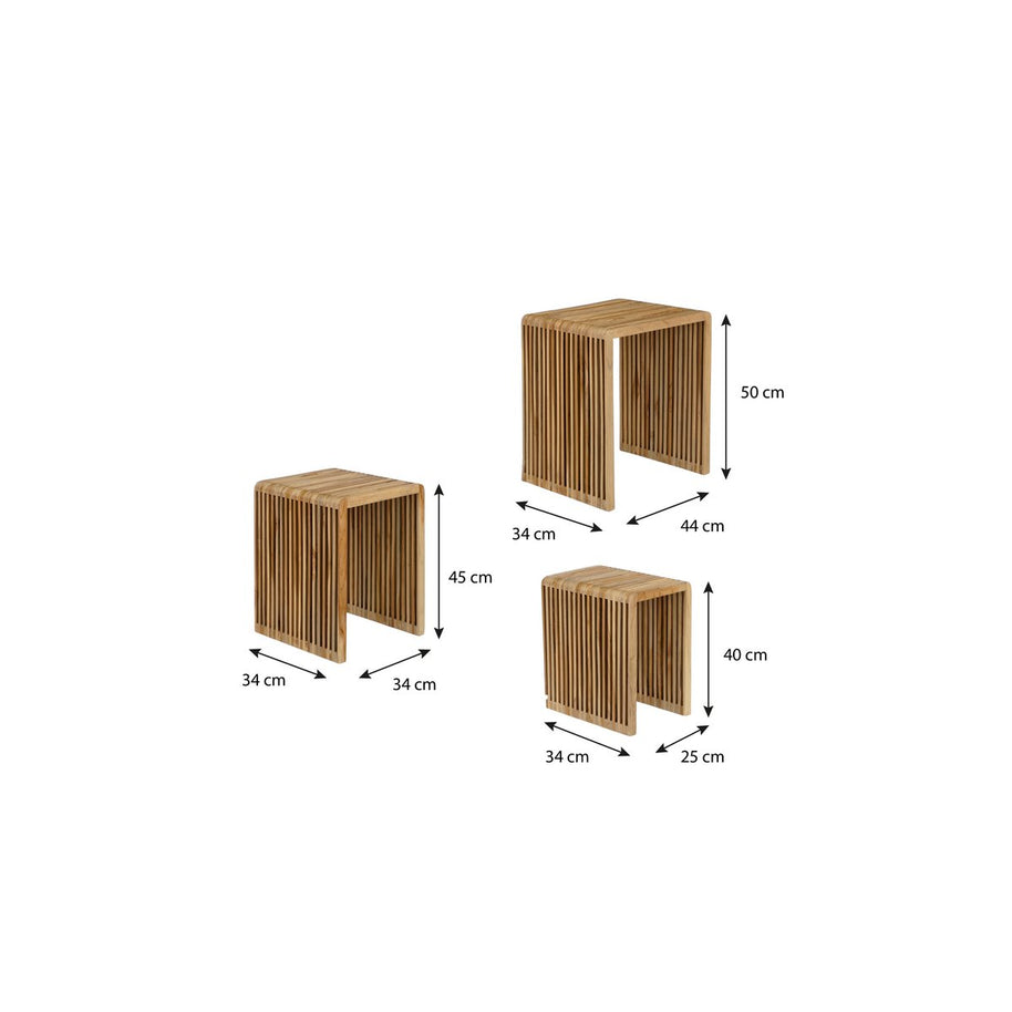 Yonker Bijzettafel - Set van 3 -