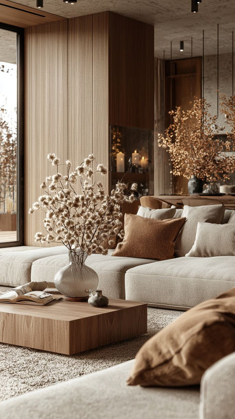 Warme kleuren voor de winter: zo style je je woonkamer in decembertinten