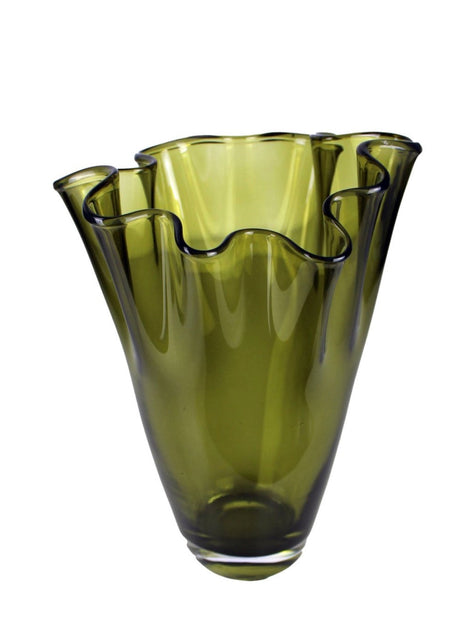 Groene vaas organisch transparant 