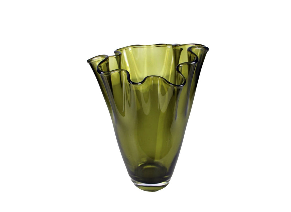 Groene vaas organisch transparant 