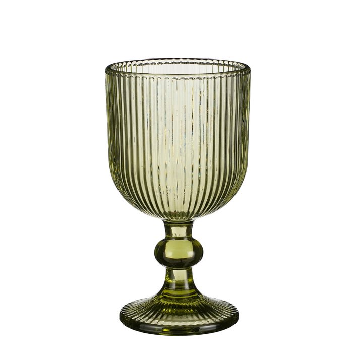 Chique vintage lichtgroene transparante glazen 6 x 250 ml