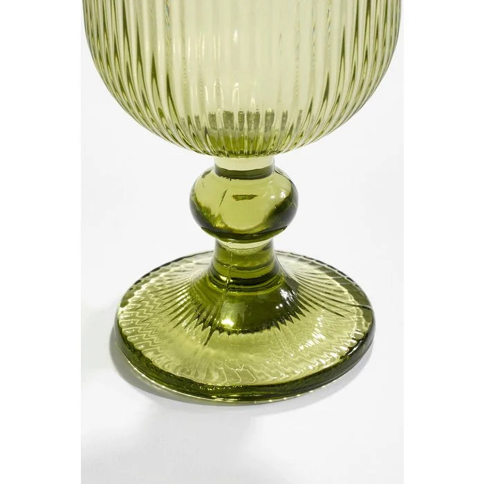Chique vintage lichtgroene transparante glazen 6 x 250 ml