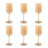 AULICIA wijnglazen goudkleurig - set van 6