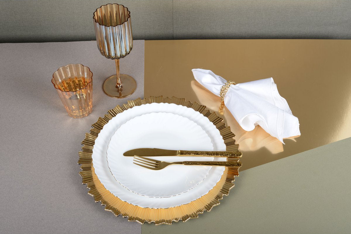 AULICIA wijnglazen goudkleurig - set van 6