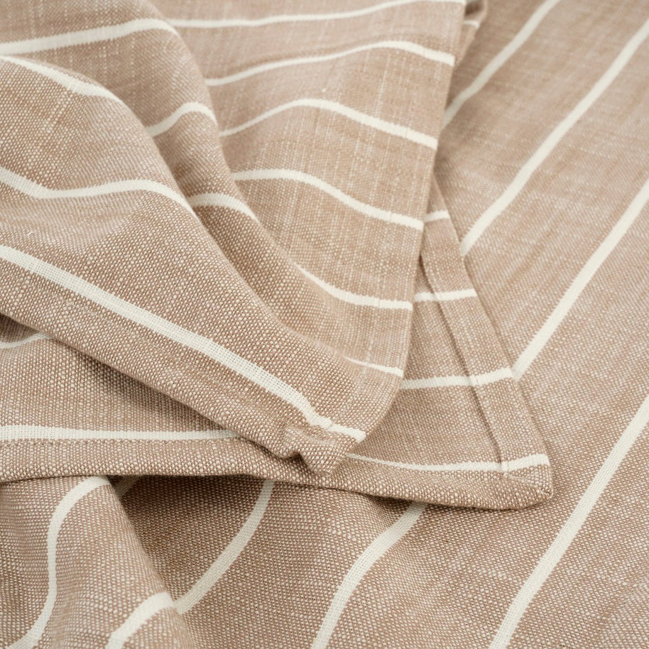 Alivo Tafelkleed - Organisch Katoen - Beige, Wit L250 x B140 cm