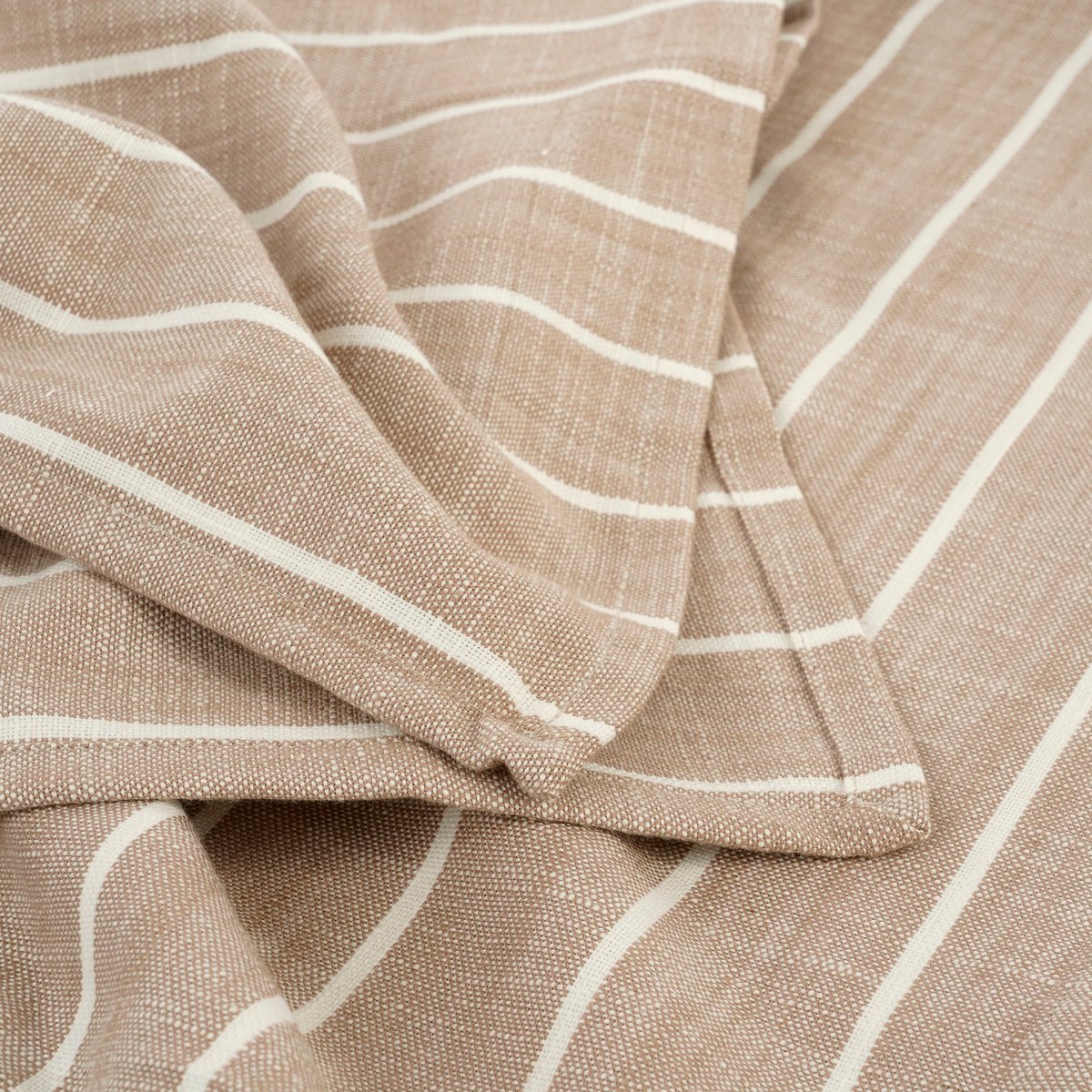 Alivo Tafelkleed - Organisch Katoen - Beige, Wit L250 x B140 cm