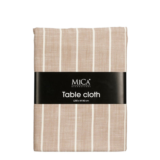 Alivo Tafelkleed - Organisch Katoen - Beige, Wit L250 x B140 cm