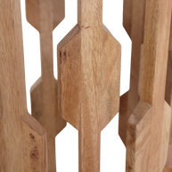 Atjeh bijzettafel marmer wit en mangohout - 40x40x50 cm