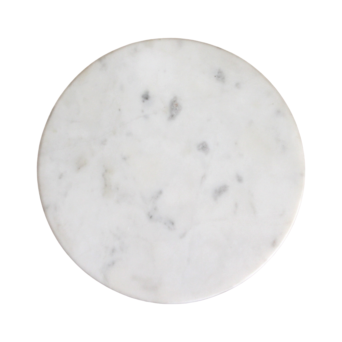 Atjeh bijzettafel marmer wit en mangohout - 40x40x50 cm