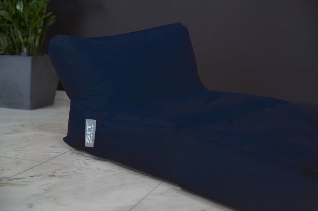 BEACH LOUNGE luxe zitzakbed marineblauw