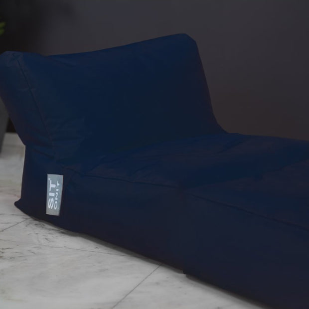 BEACH LOUNGE luxe zitzakbed marineblauw