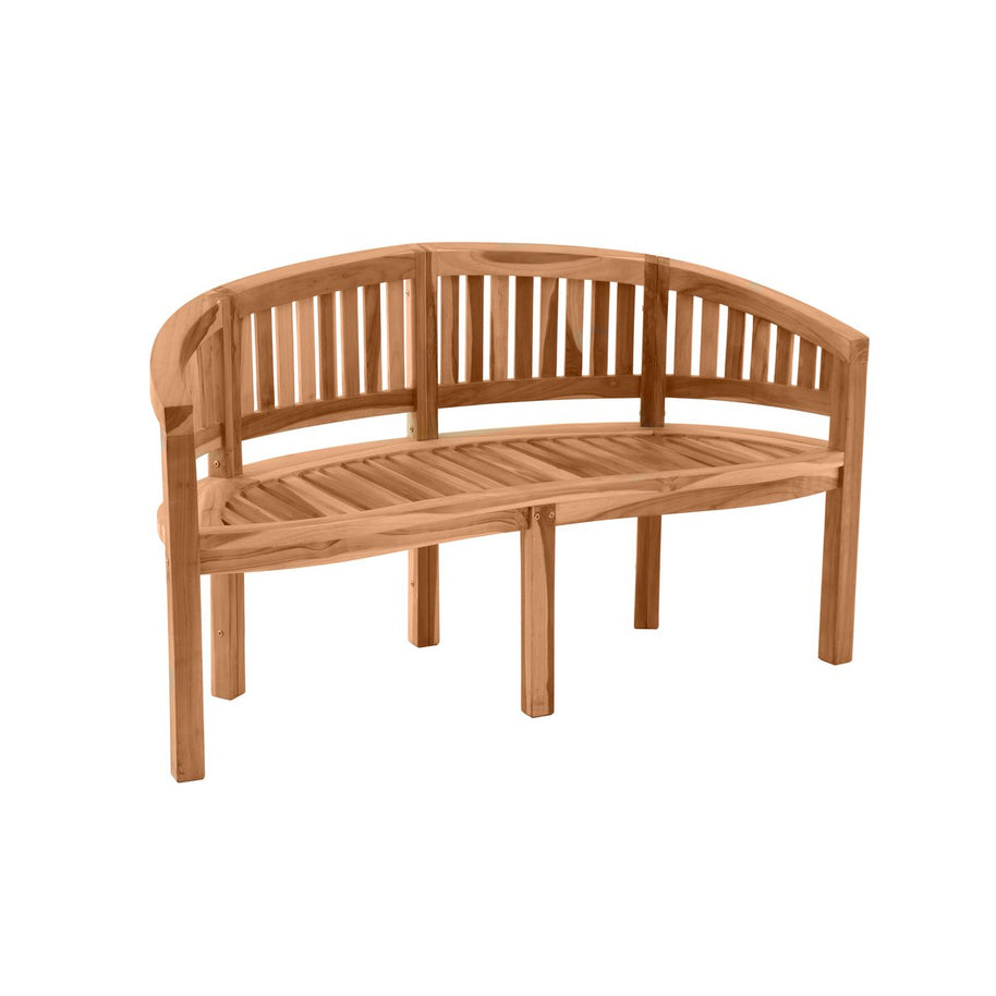 Banaanvormige tuinbank, 150 cm, teak