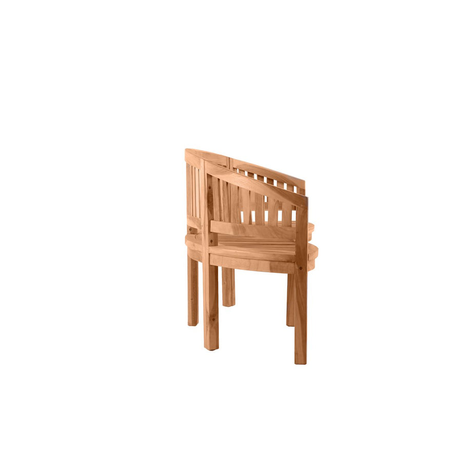 Banaanvormige tuinbank, 150 cm, teak