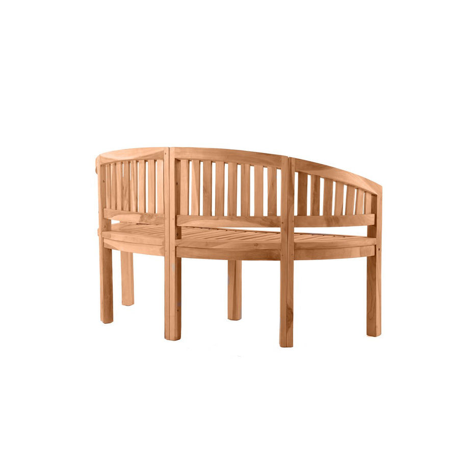 Banaanvormige tuinbank, 150 cm, teak