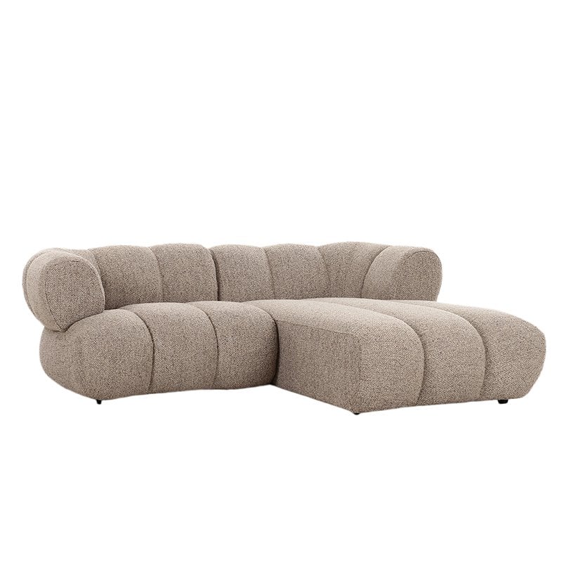 Bank New York 2,5-zits - zand boucle - rechter lounge 