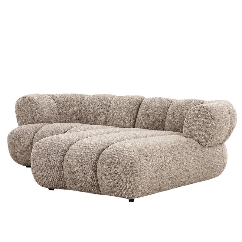 Bank New York 2,5-zits - zand boucle - rechter lounge 