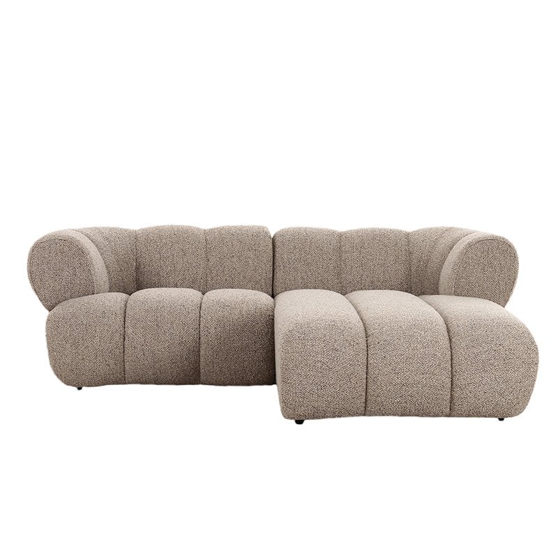 Bank New York 2,5-zits - zand boucle - rechter lounge 