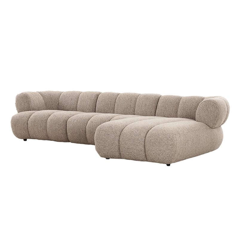 Bank New York 4-zits - Zand boucle - Rechter lounge