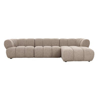 Bank New York 4-zits - Zand boucle - Rechter lounge