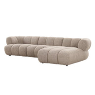 Bank New York 4-zits - Zand boucle - Rechter lounge