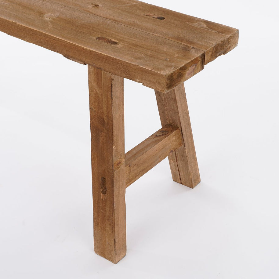 Bold Houten Bankje - Bruin -108 x 20 x 37 cm