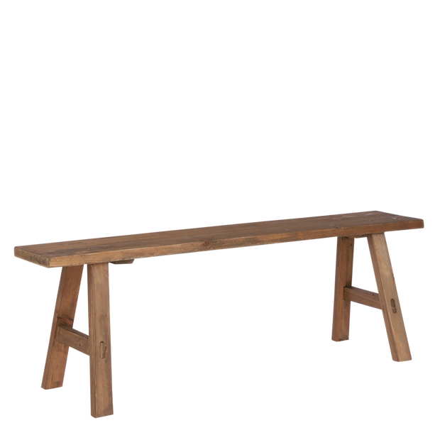 Bold Houten Bankje - Bruin -108 x 20 x 37 cm