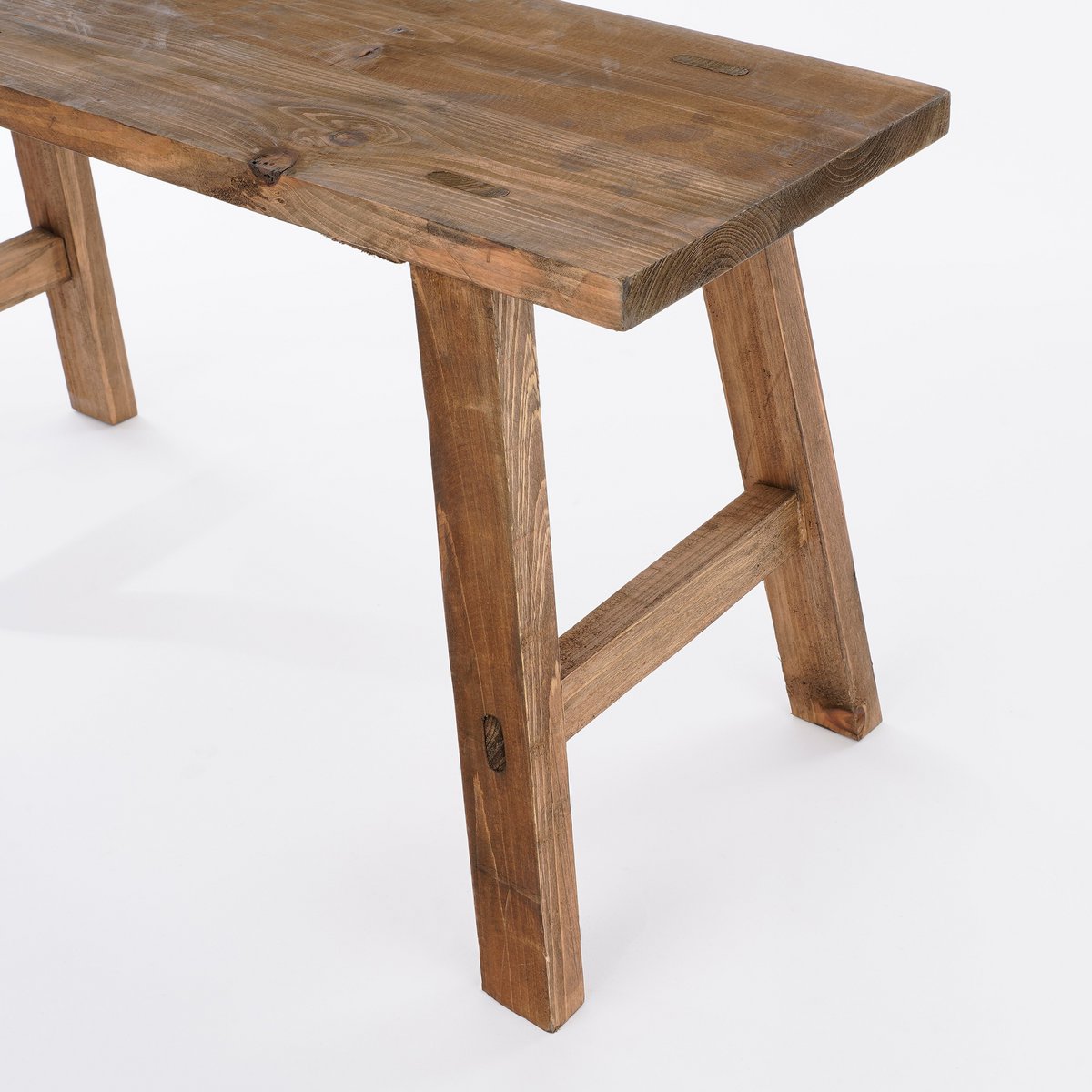 Bold Houten Bankje - Bruin - 80 x 37 x 44 cm