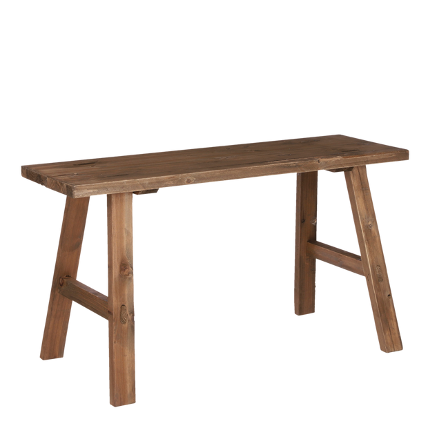 Bold Houten Bankje - Bruin - 80 x 37 x 44 cm