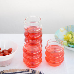 Bubbel wave waterglazen 400 ml - set van 2