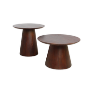 Bullnose cone bijzettafel mangohout 50 cm