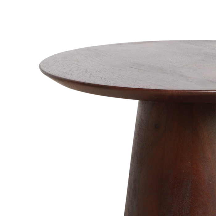 Bullnose cone bijzettafel mangohout 50 cm