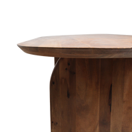 Bullnose eettafel bruin gesloten onderstel