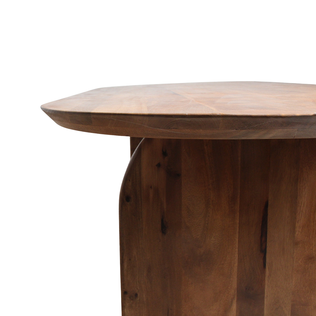 Bullnose eettafel bruin gesloten onderstel