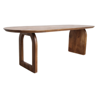 Bullnose eettafel mangohout bruin 