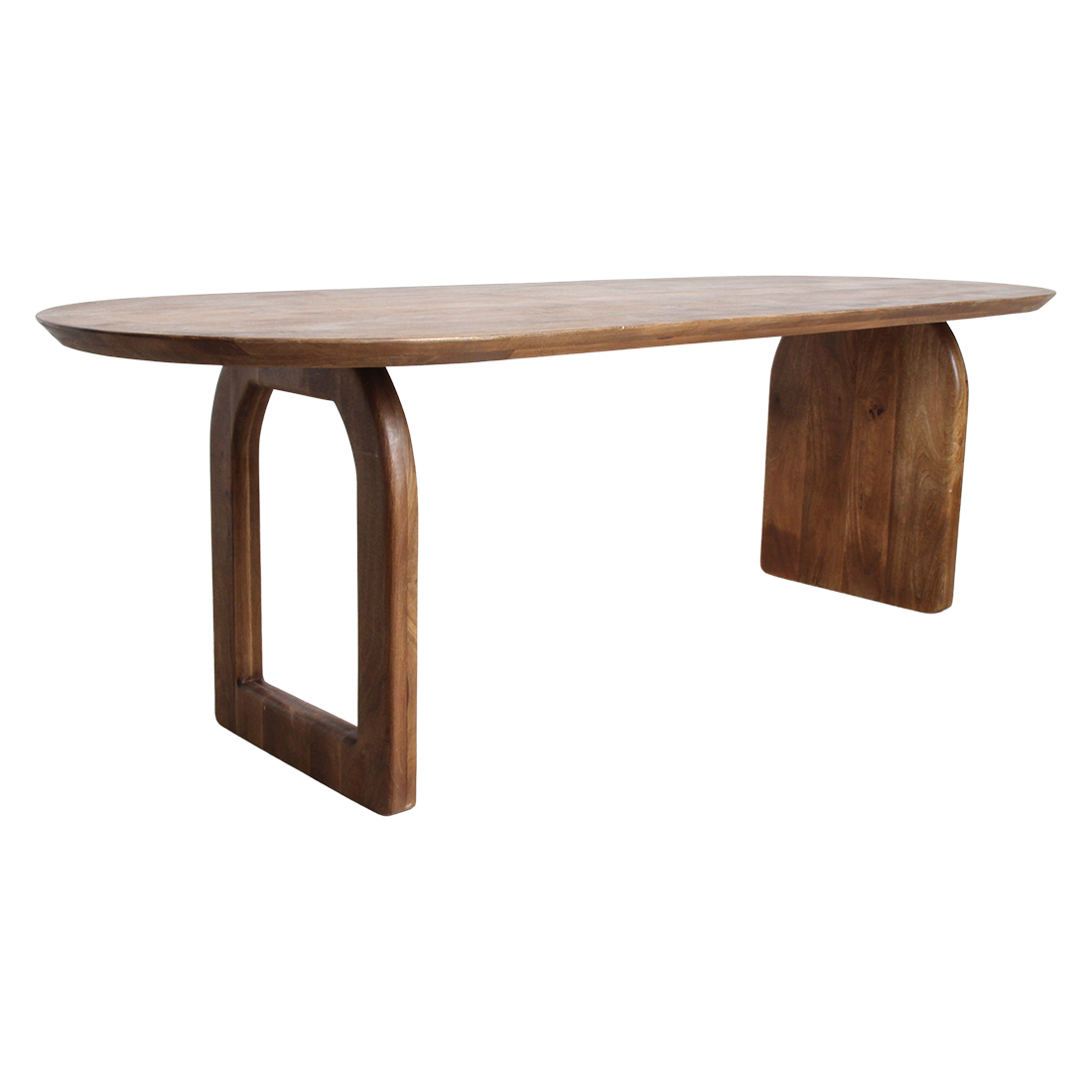 Bullnose eettafel mangohout bruin 