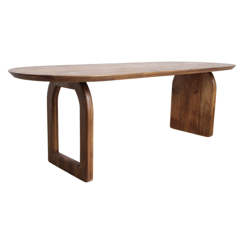 Bullnose eettafel mangohout bruin 