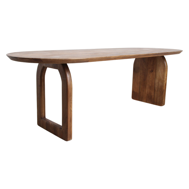 Bullnose eettafel mangohout bruin 