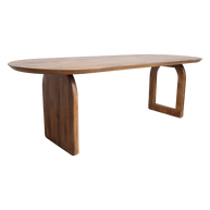 Bullnose eettafel mangohout bruin 