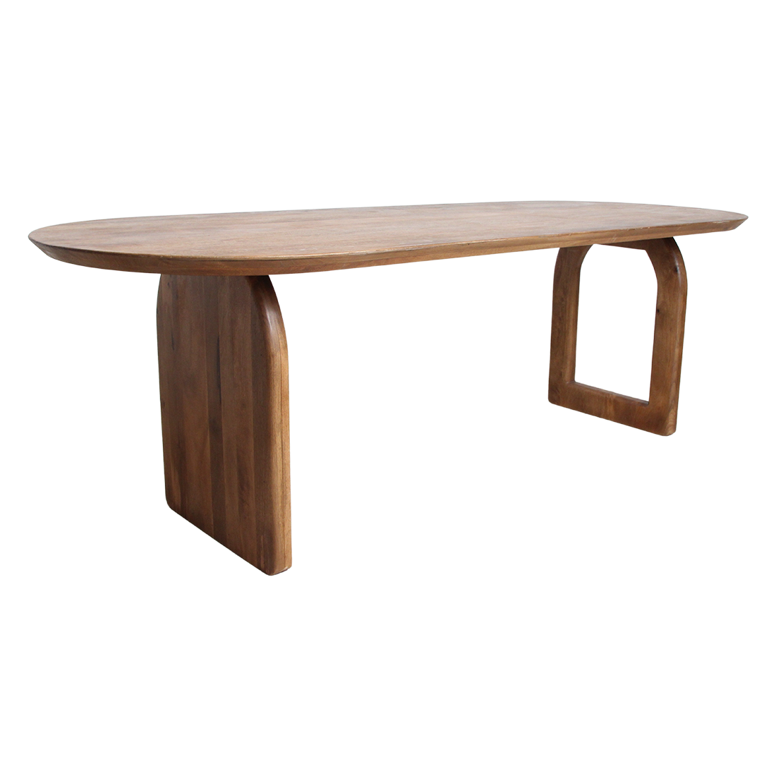 Bullnose eettafel mangohout bruin 