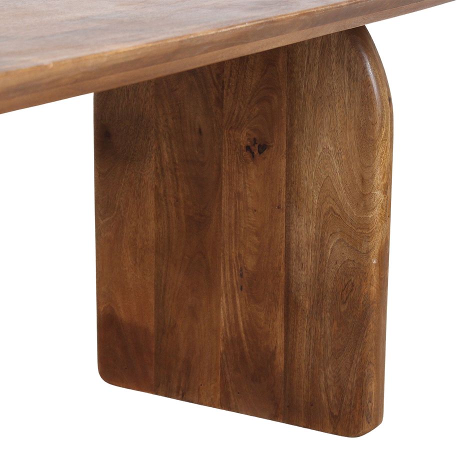 Bullnose eettafel mangohout bruin 