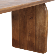 Bullnose eettafel mangohout bruin 