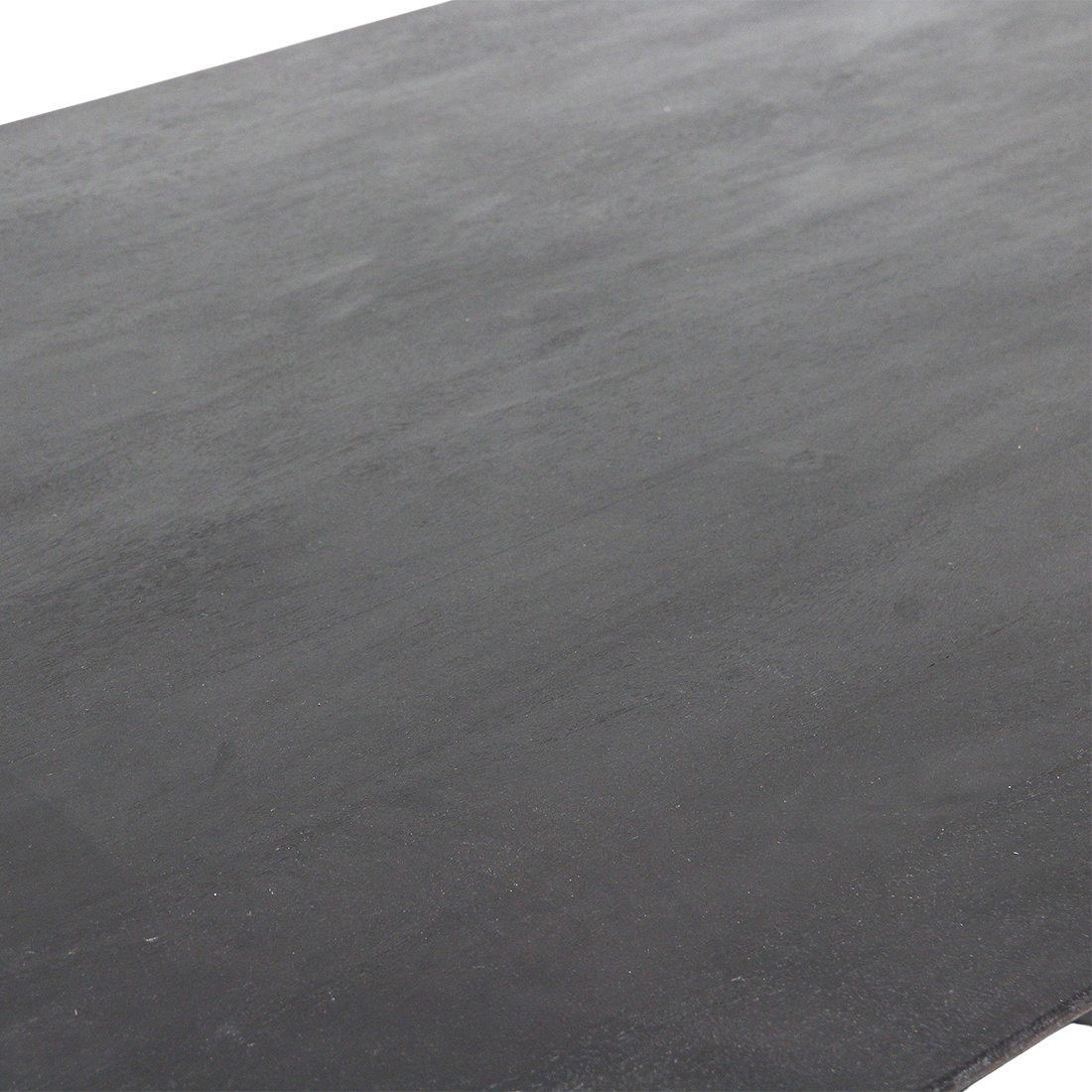 Bullnose eettafel zwart mangohout mix onderstel