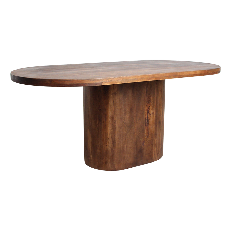 Bullnose langwerpige eettafel mangohout 180, 200 of 240 cm