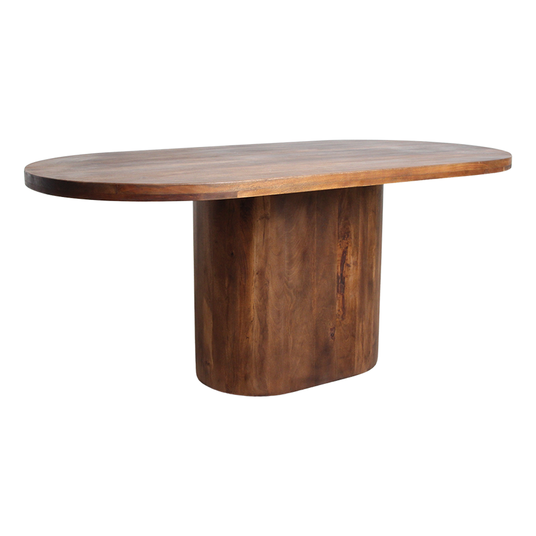 Bullnose langwerpige eettafel mangohout 180, 200 of 240 cm