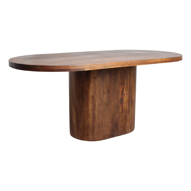 Bullnose langwerpige eettafel mangohout 180, 200 of 240 cm