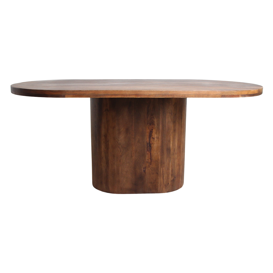 Bullnose langwerpige eettafel mangohout 180, 200 of 240 cm